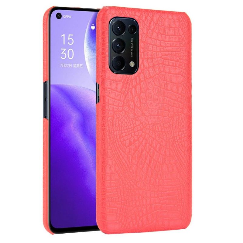 Coque Oppo Find X3 Lite effet peau de croco