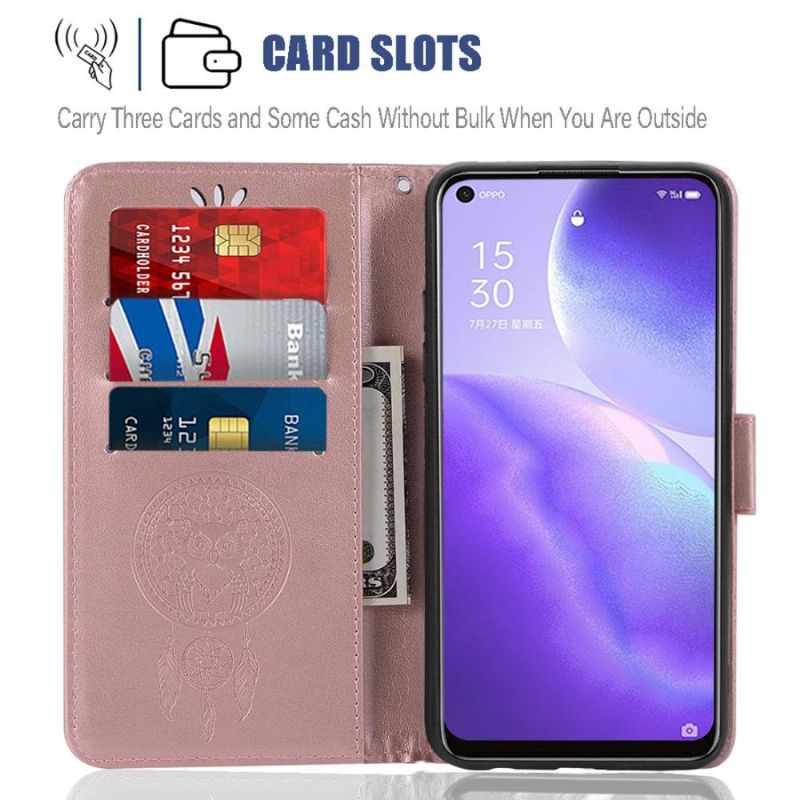 Housse Oppo Find X3 Lite hibou attrape rêves