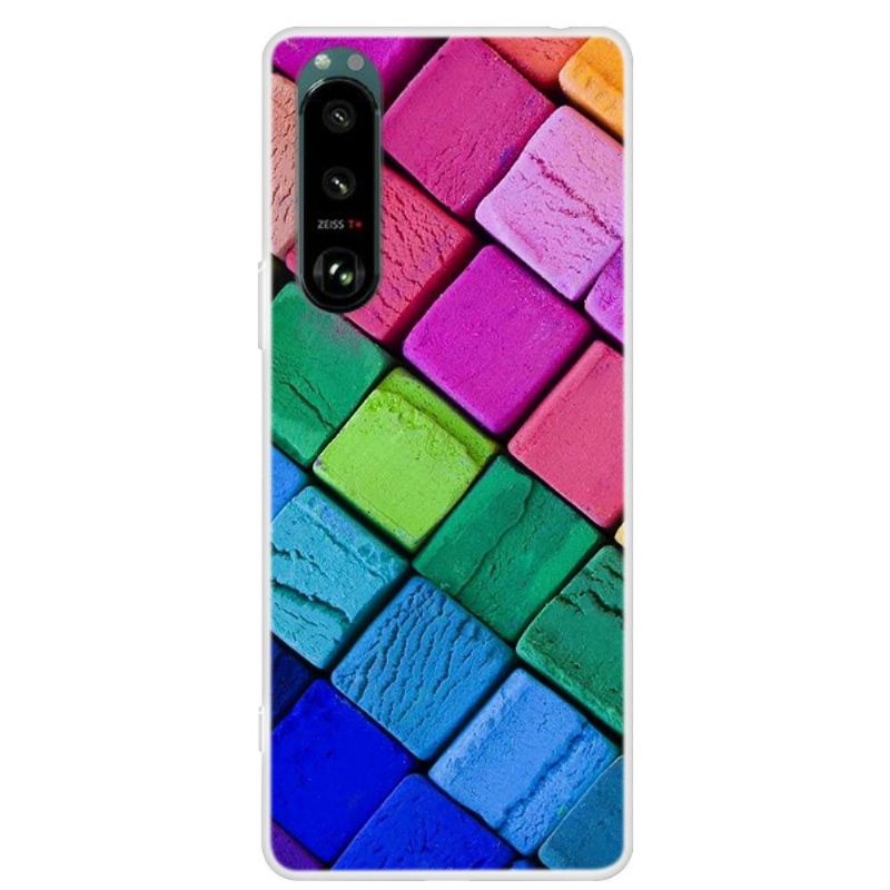 Coque Sony Xperia 5 III Blocs Colorés