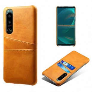 Coque Sony Xperia 5 III Mélodie effet cuir porte cartes