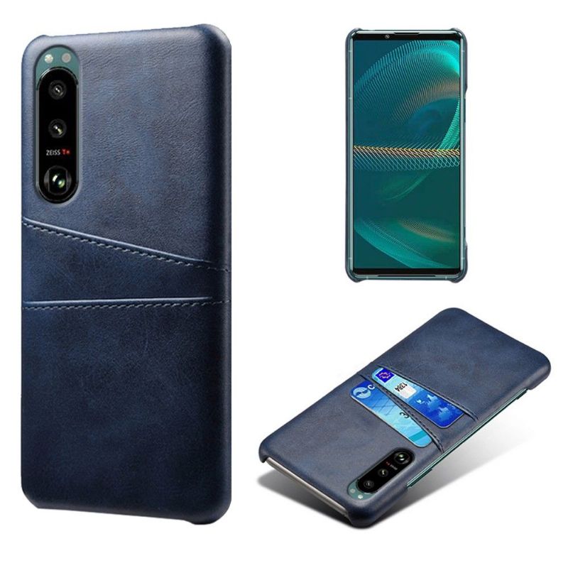 Coque Sony Xperia 5 III Mélodie effet cuir porte cartes