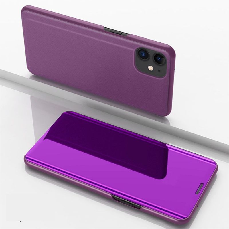 Coque iPhone 12 / 12 Pro avec rabat effet miroir