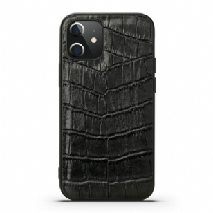 Coque iPhone 12 / 12 Pro cuir effet croco