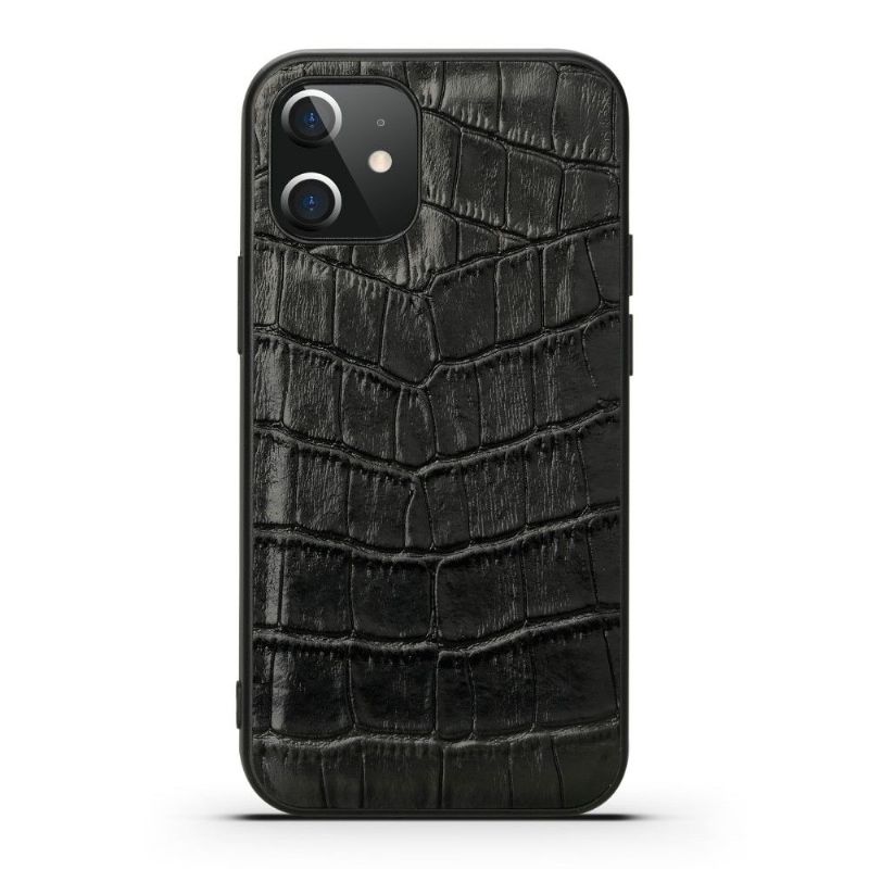 Coque iPhone 12 / 12 Pro cuir effet croco