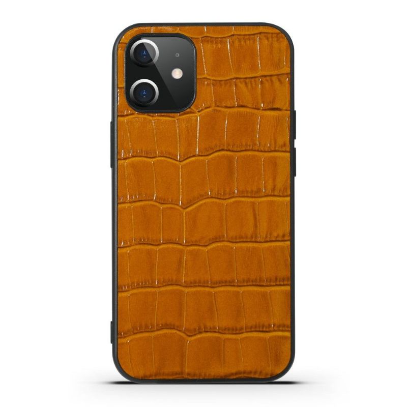 Coque iPhone 12 / 12 Pro cuir effet croco