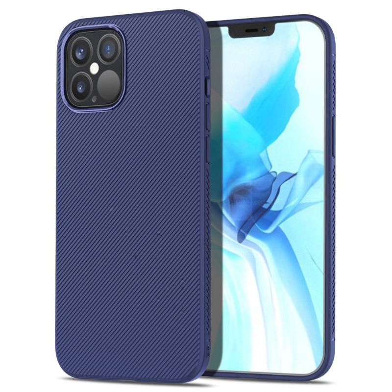 Coque iPhone 12 / 12 Pro Effet Strié en Silicone