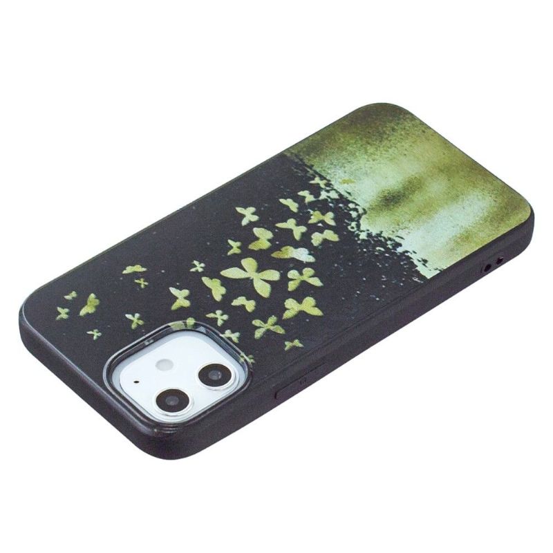 Coque iPhone 12 Pro / 12 papillons dorés