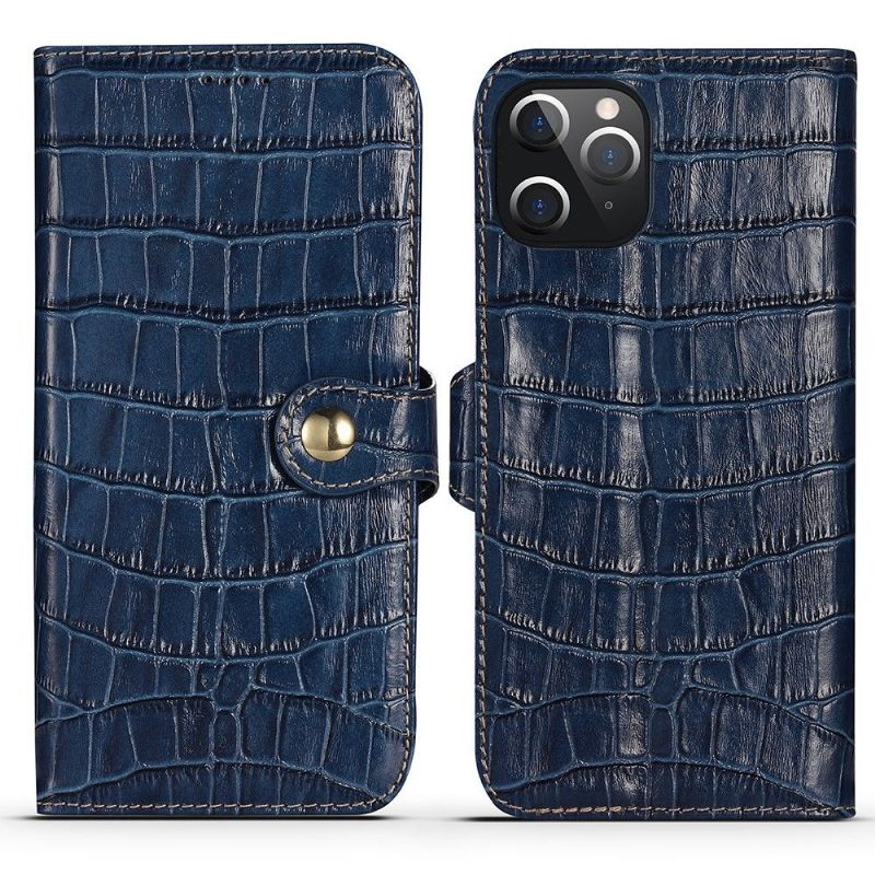 Housse iPhone 12 Pro / 12 Cuir aspect croco