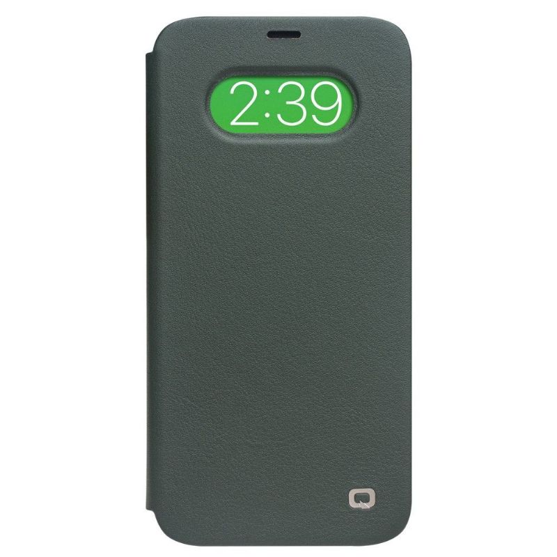 Housse iPhone 12 / 12 Pro cuir véritable avec fenêtre