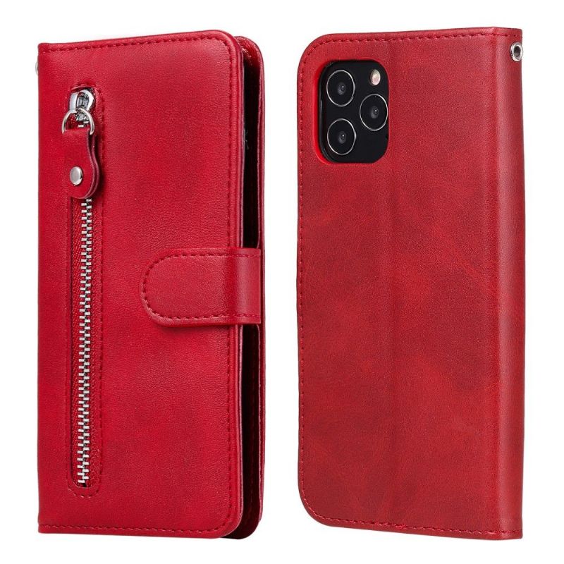 Housse iPhone 12 / 12 Pro Zipper Pocket Effet Cuir