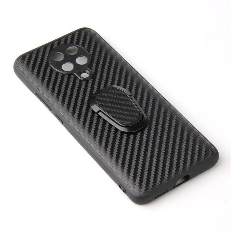 Coque Xiaomi Poco F2 Pro effet fibre de carbone avec support