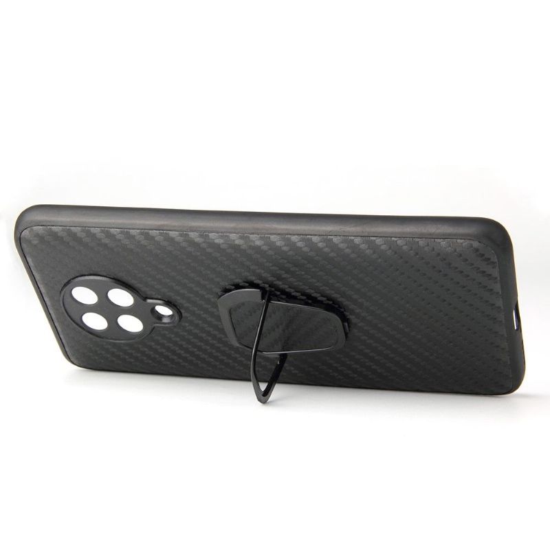 Coque Xiaomi Poco F2 Pro effet fibre de carbone avec support