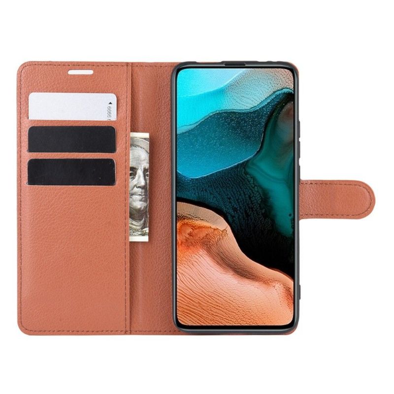 Housse Xiaomi Poco F2 Pro portefeuille style cuir