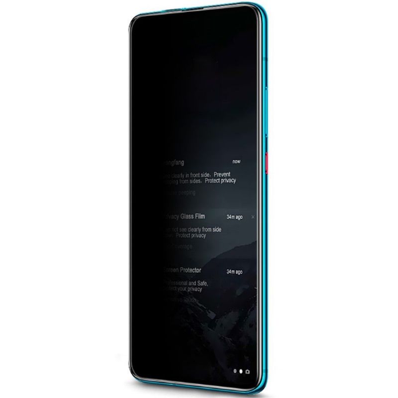 Protection d'écran Xiaomi Poco F2 Pro verre trempé et filtre de confidentialité