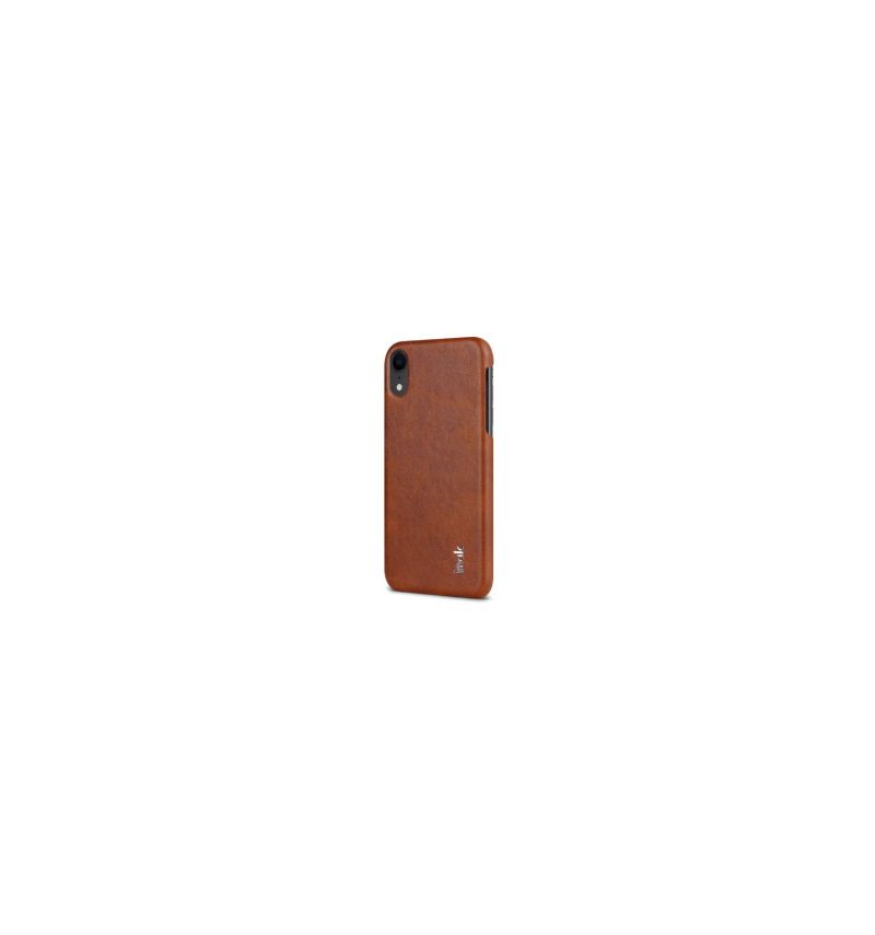 Coque imitation cuir pour iPhone XR - Marron