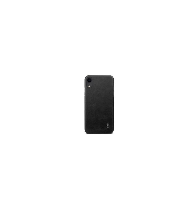 Coque imitation cuir pour iPhone XR - Noir