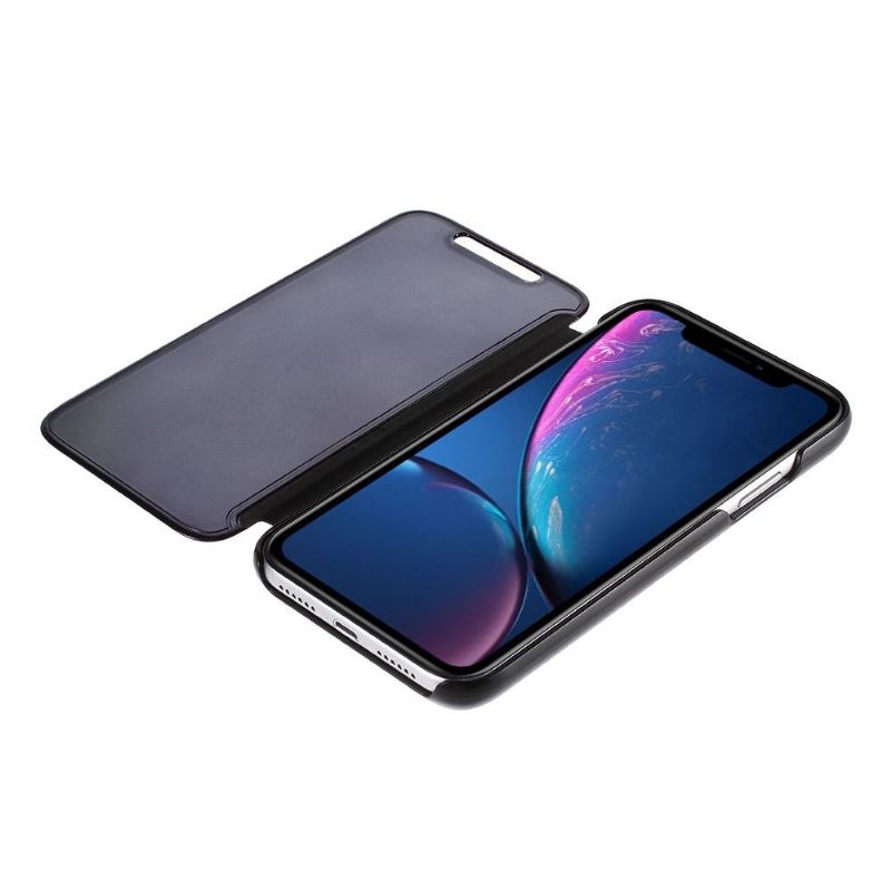 Coque iPhone XR avec rabat effet miroir