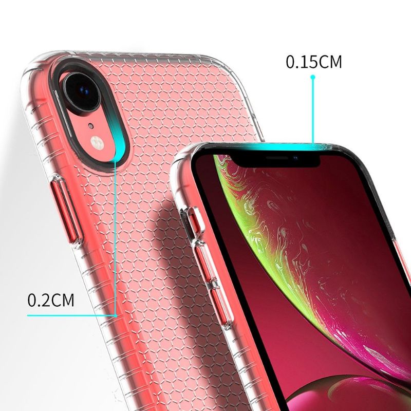 Coque iPhone XR Honeycomb Transparente