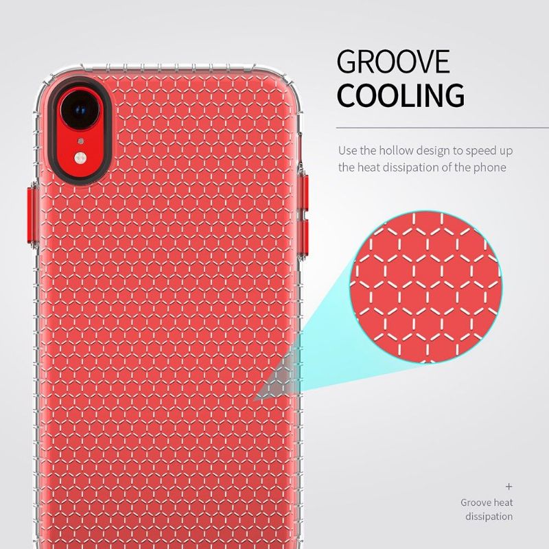 Coque iPhone XR Honeycomb Transparente