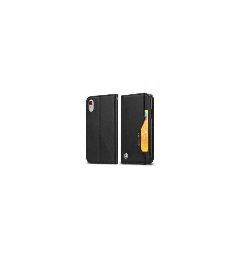 Housse iPhone XR Cuir stand case