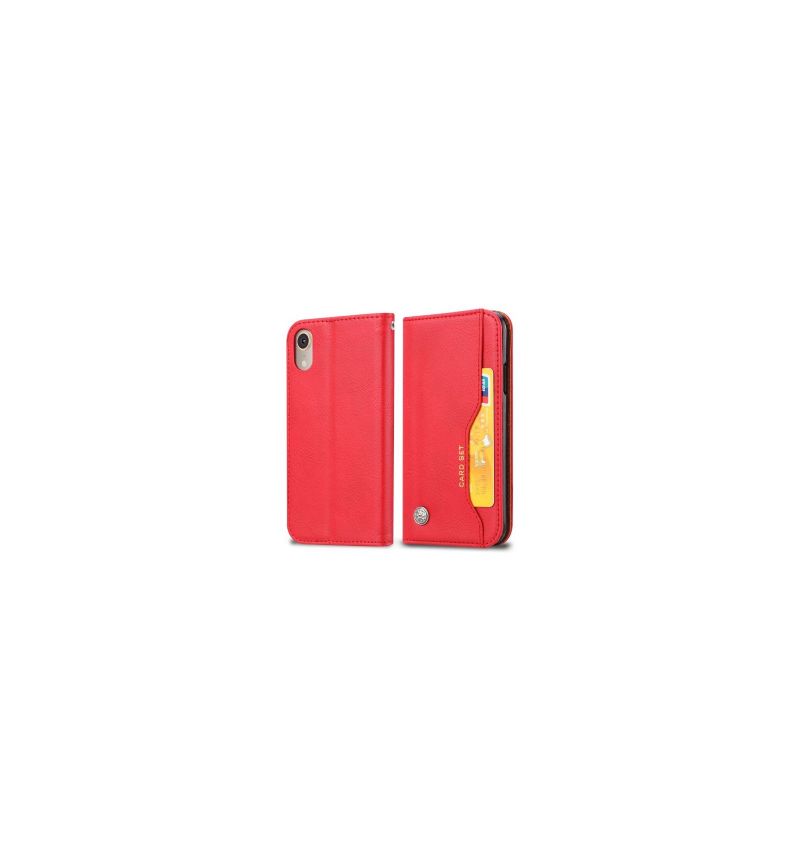 Housse iPhone XR Cuir stand case