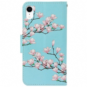 Housse iPhone XR Fleurs Blanches