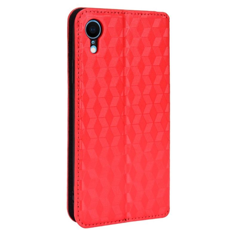 Housse iPhone XR flip cover design géométrie