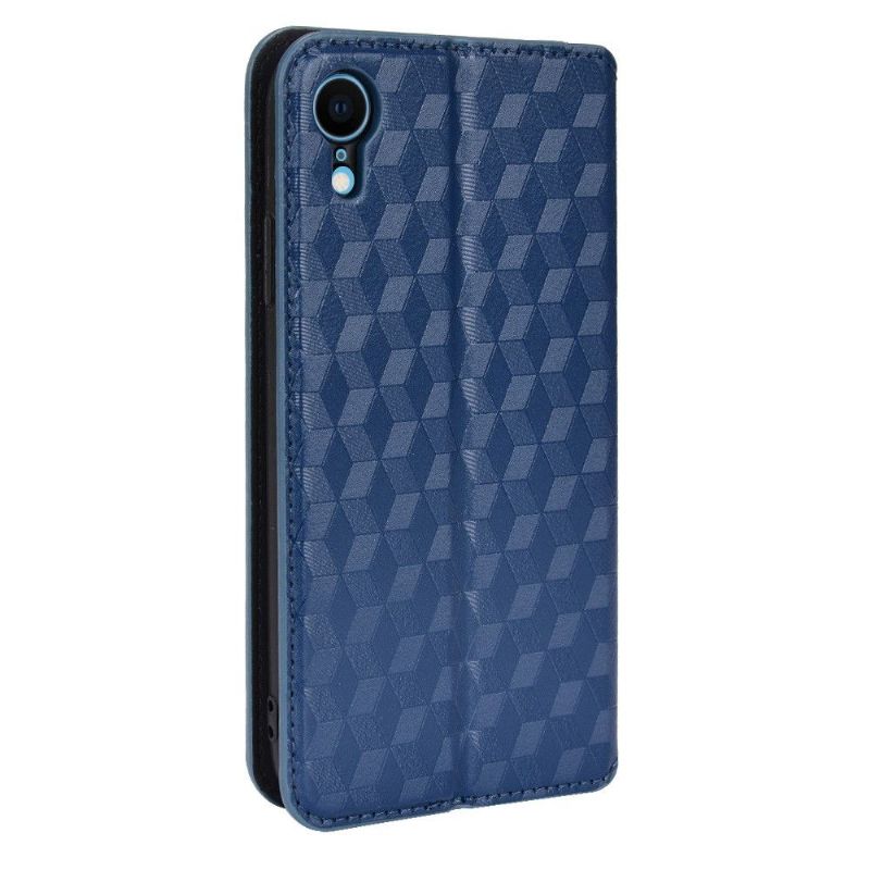 Housse iPhone XR flip cover design géométrie