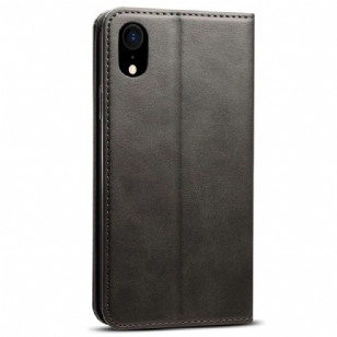 Housse iPhone XR folio flip style cuir