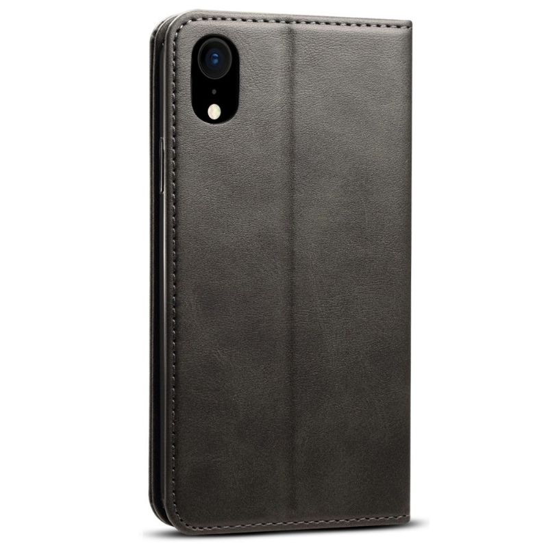 Housse iPhone XR folio flip style cuir