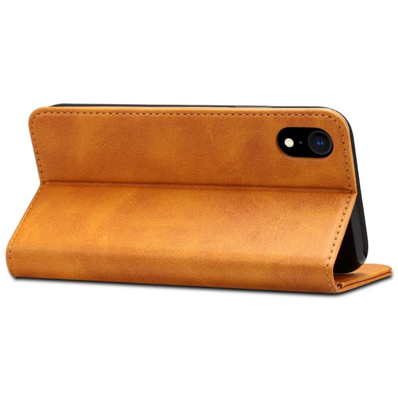 Housse iPhone XR folio flip style cuir