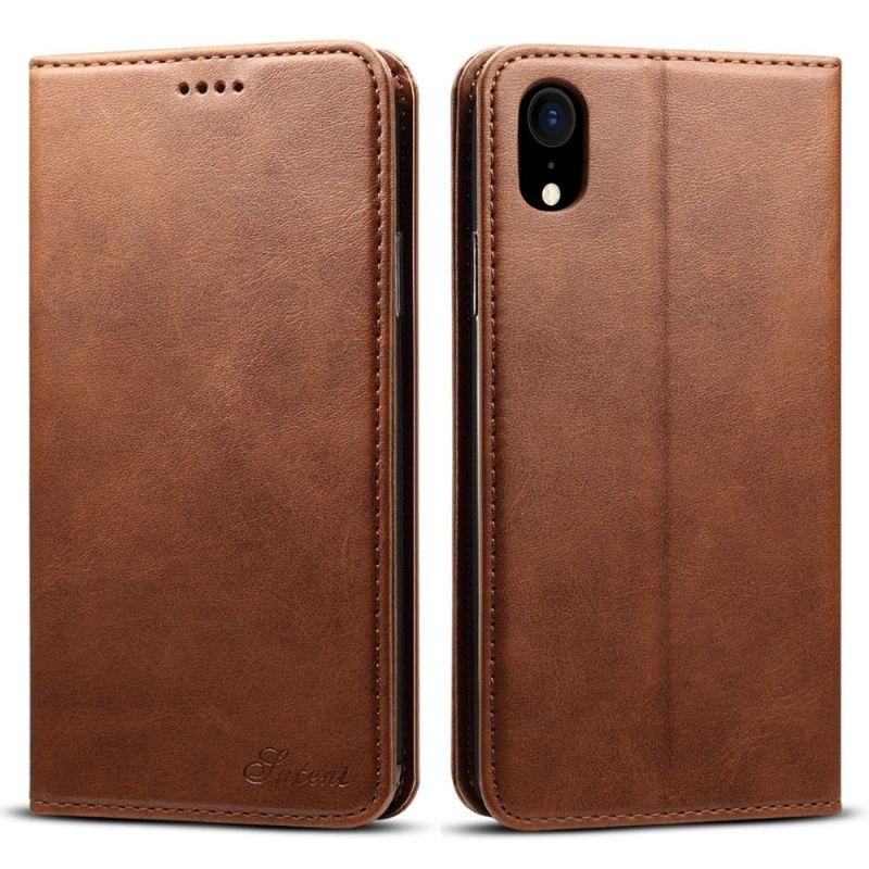 Housse iPhone XR folio flip style cuir