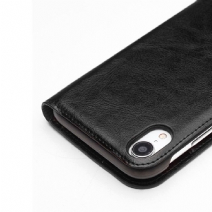 iPhone XR - Etui fait main en cuir véritable