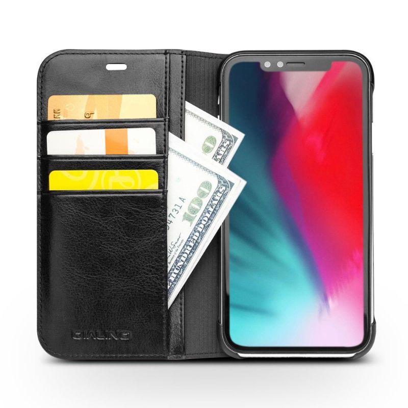 iPhone XR - Etui fait main en cuir véritable