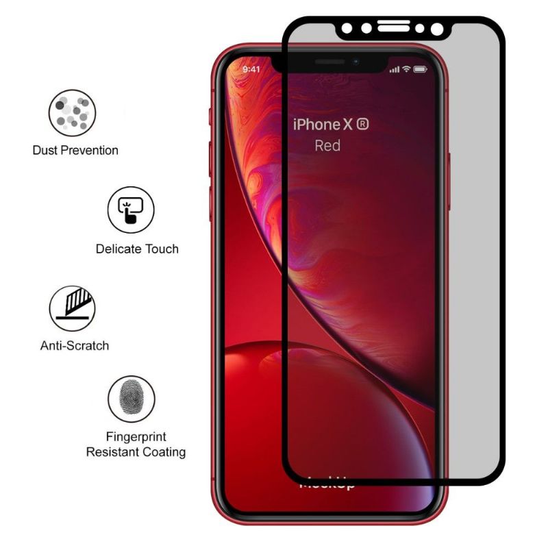 iPhone XR - Verre trempé et filtre de confidentialité