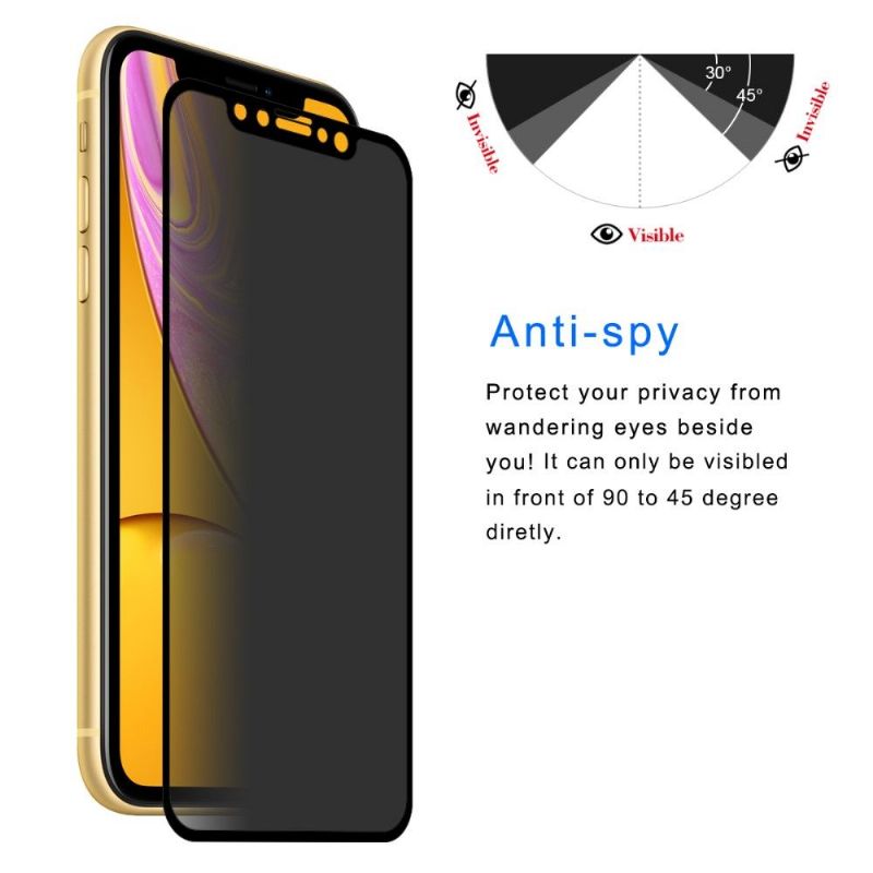 iPhone XR - Verre trempé et filtre de confidentialité