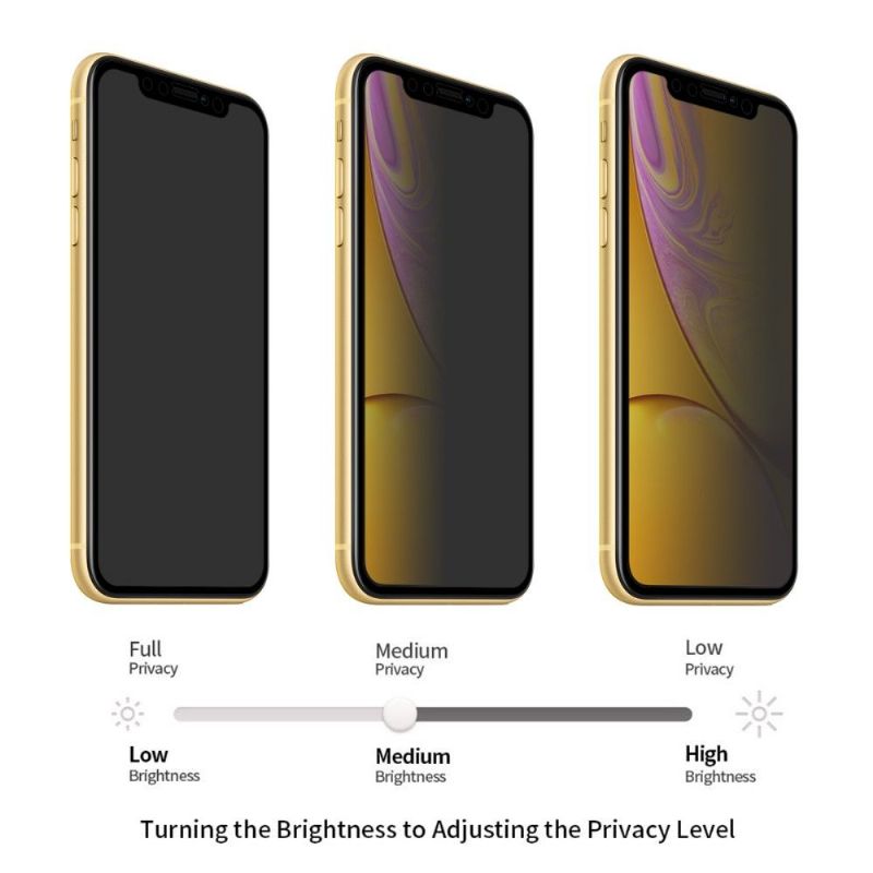 iPhone XR - Verre trempé et filtre de confidentialité