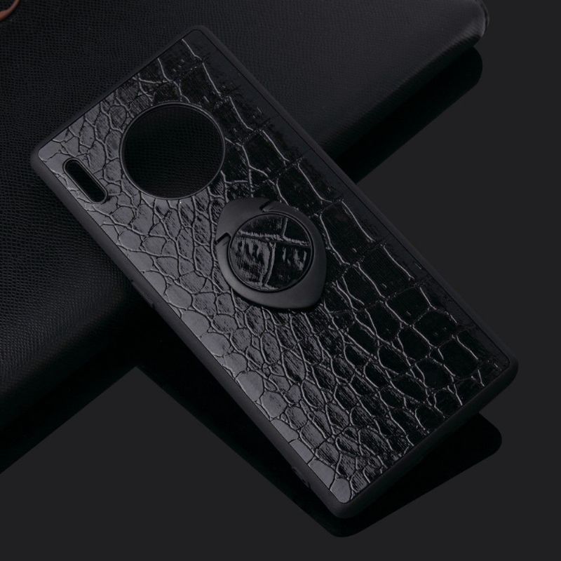 Coque Huawei Mate 30 Pro avec support magnétique effet croco