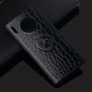 Coque Huawei Mate 30 Pro avec support magnétique effet croco