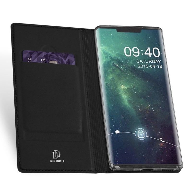 Huawei Mate 30 Pro - Housse revêtement satiné porte carte