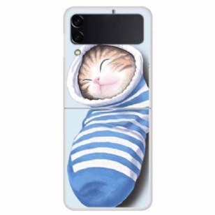 Coque Samsung Galaxy Z Flip 4 Chaton Endormi