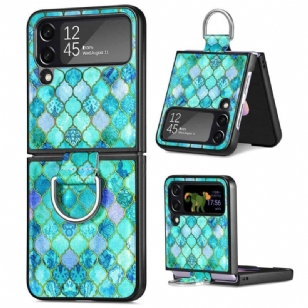 Coque Samsung Galaxy Z Flip 4 Fantaisie avec Anneau CASENEO