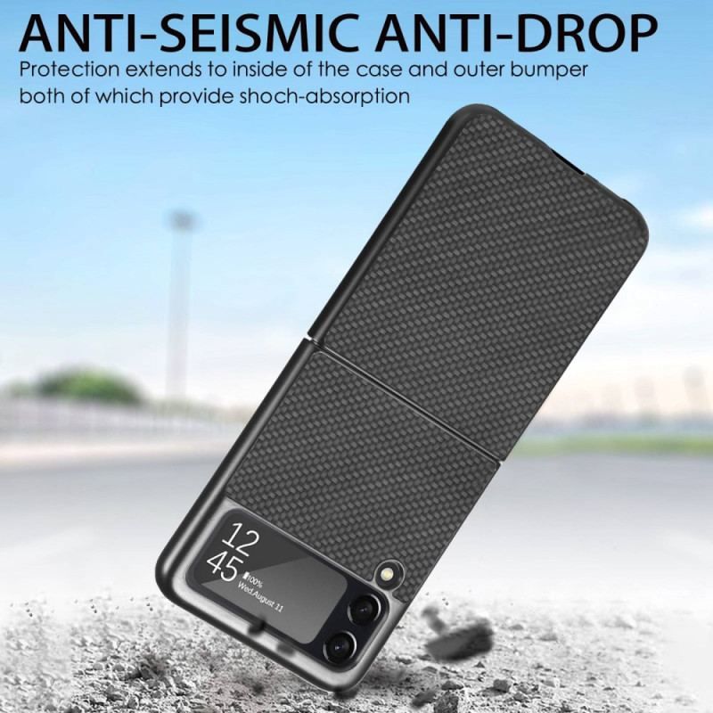 Coque Samsung Galaxy Z Flip 4 Fibre Carbone Texturée