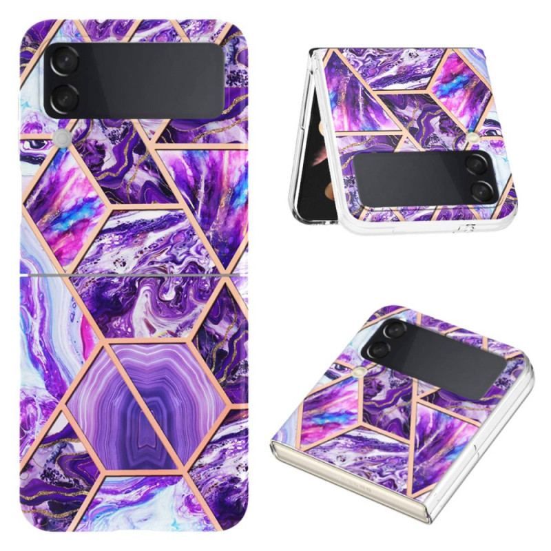 Coque Samsung Galaxy Z Flip 4 Marbre Géométrique