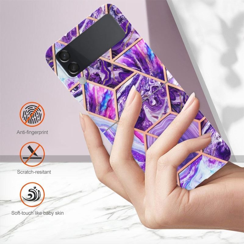 Coque Samsung Galaxy Z Flip 4 Marbre Géométrique