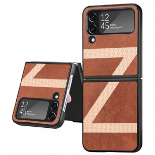 Coque Samsung Galaxy Z Flip 4 Style Cuir Z Design