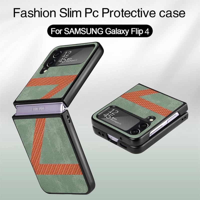 Coque Samsung Galaxy Z Flip 4 Style Cuir Z Design