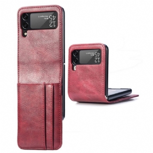 Coque Samsung Galaxy Z Flip 4 Style Cuir Porte-Cartes