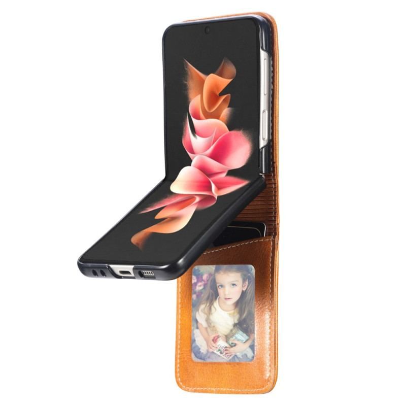 Coque Samsung Galaxy Z Flip 4 Style Cuir Porte-Cartes