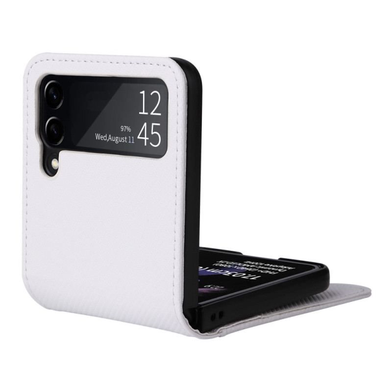 Étui Samsung Galaxy Z Flip 4 Effet Cuir Porte-Cartes Rétro